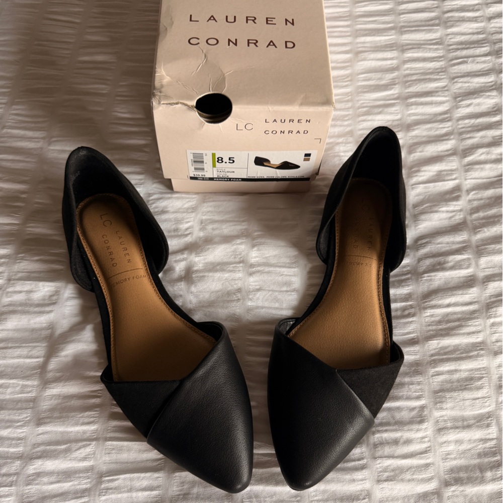 LC Lauren Conrad Black Women's Flats